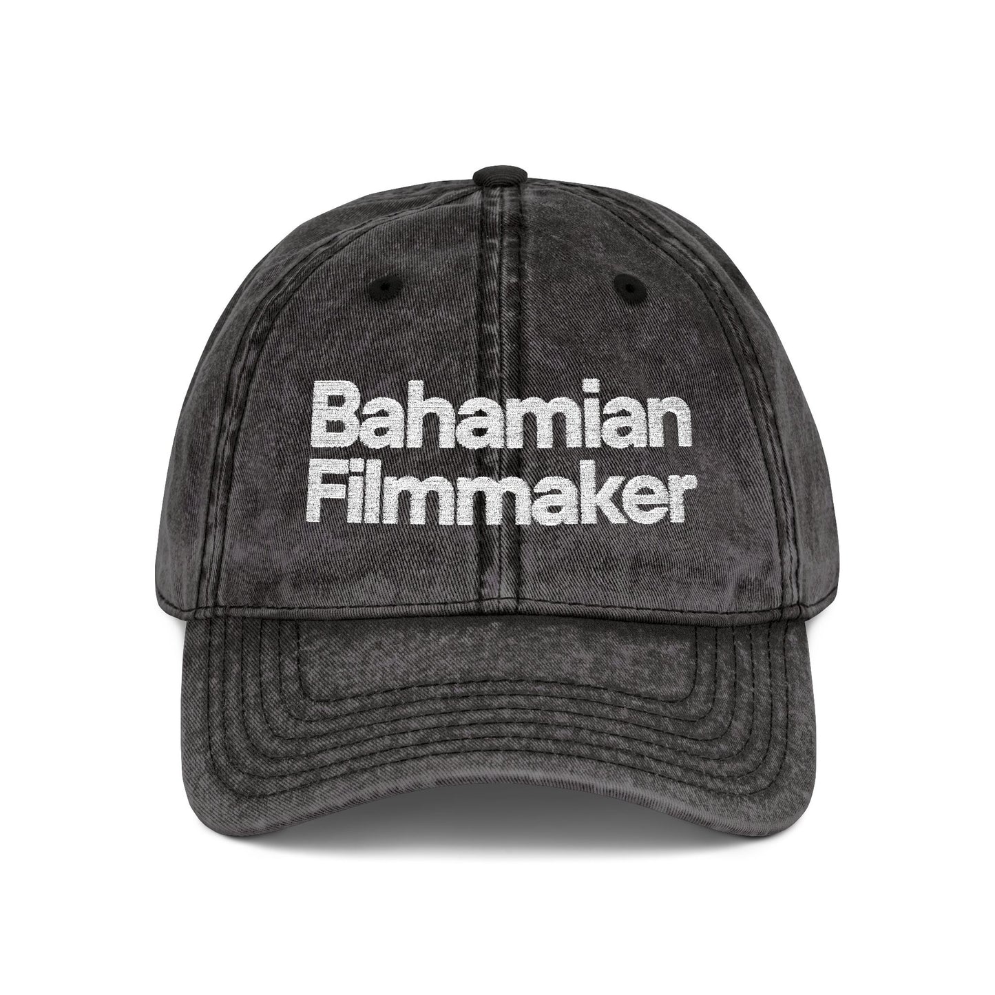 Embroidered Vintage 'Bahamian Filmmaker' Baseball Cap