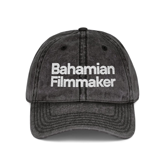 Embroidered Vintage 'Bahamian Filmmaker' Baseball Cap