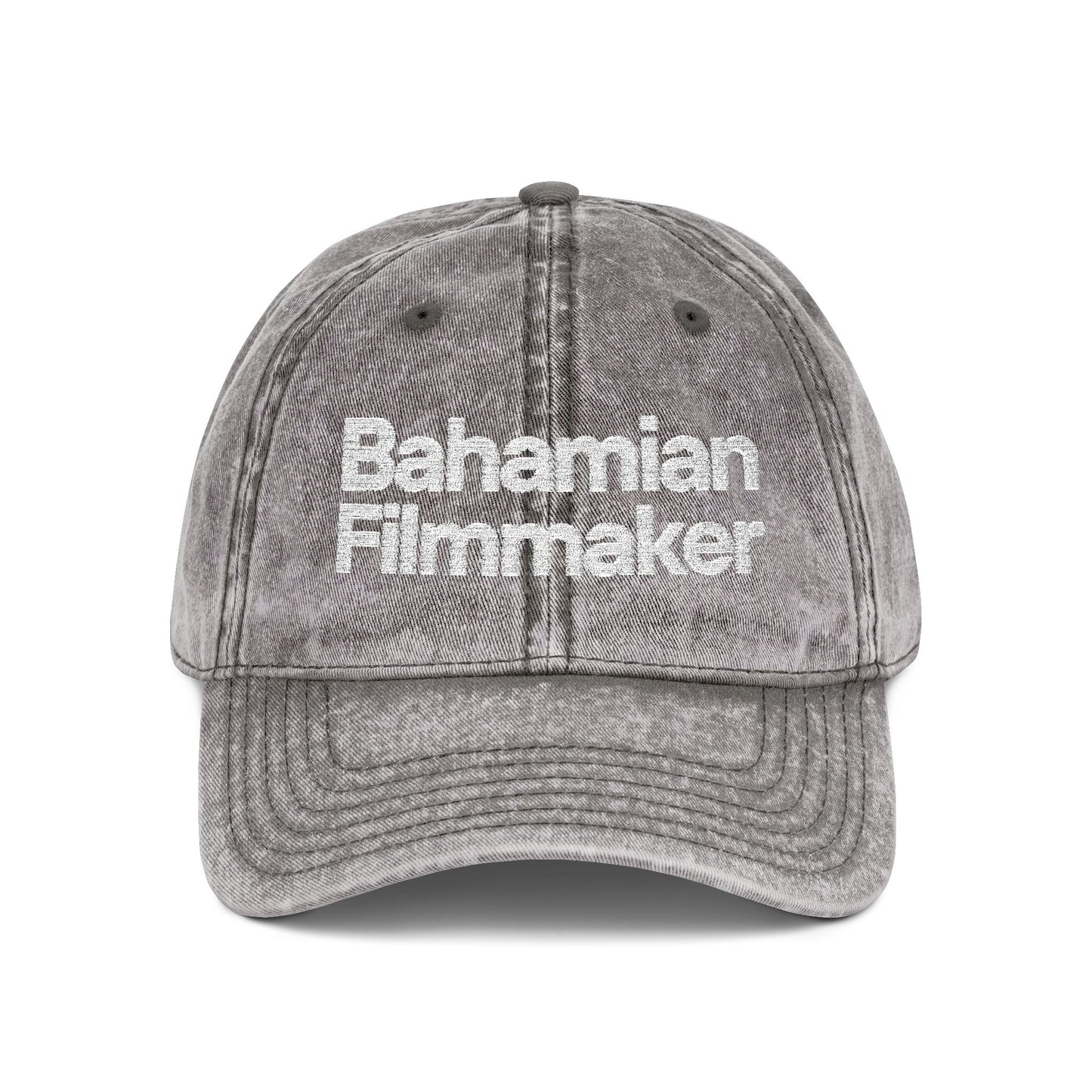 Embroidered Vintage 'Bahamian Filmmaker' Baseball Cap